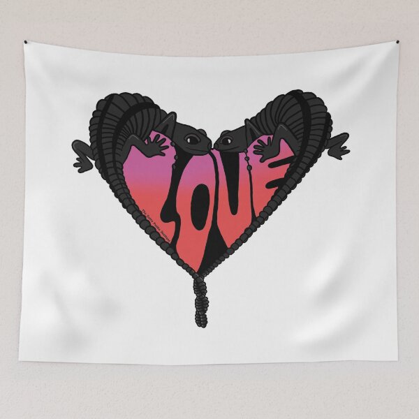 Item preview, Valentines Day Black Salamander  designed and sold by Daisy van Berkel.
