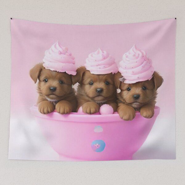 Item preview, Puppies and Cream designed and sold by treatsntrinkets.
