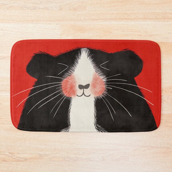 Item preview, Whimsical Black Guinea Pig  designed and sold by EnchantArtCo.