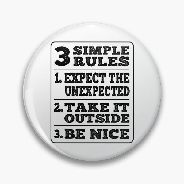 Item preview, Funny Road House Movie Bar Sign 3 Simple Rules Retro Typography designed and sold by Bad Kitty Designz.