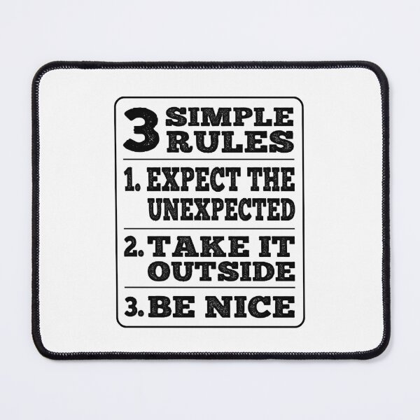 Item preview, Funny Road House Movie Bar Sign 3 Simple Rules Retro Typography designed and sold by Bad Kitty Designz.