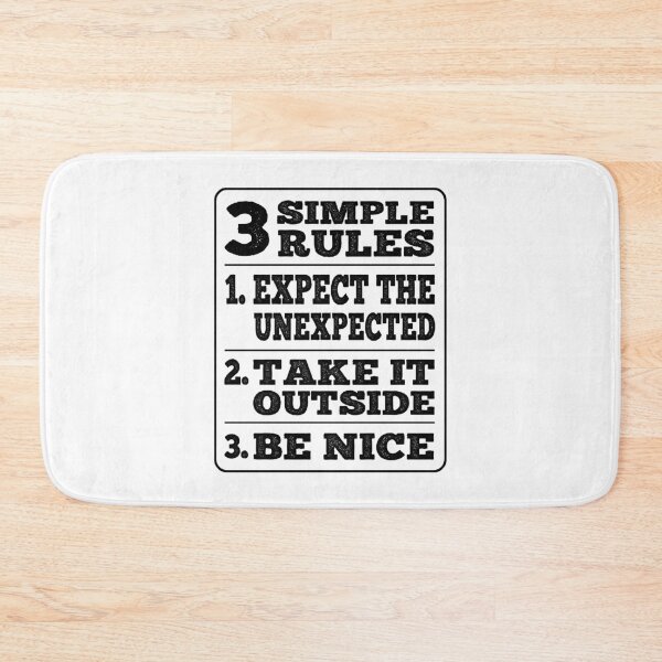Item preview, Funny Road House Movie Bar Sign 3 Simple Rules Retro Typography designed and sold by Bad Kitty Designz.