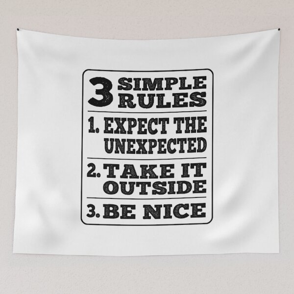 Item preview, Funny Road House Movie Bar Sign 3 Simple Rules Retro Typography designed and sold by Bad Kitty Designz.