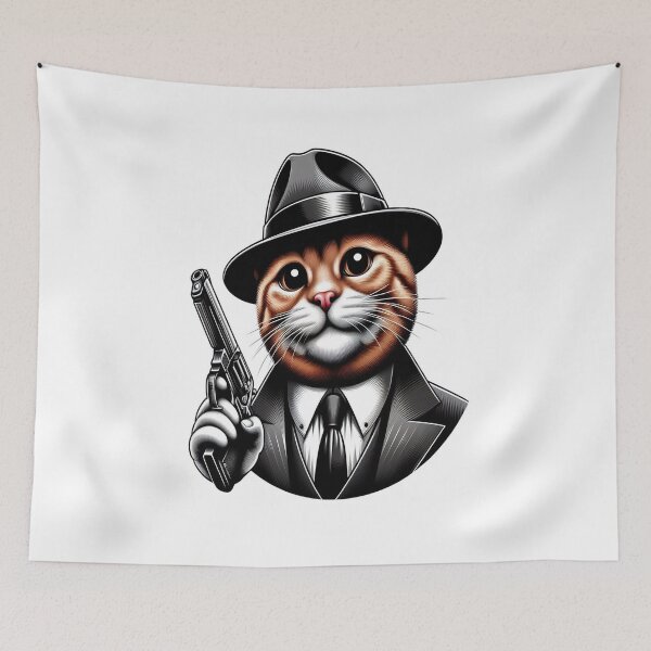 Item preview, Black Cat Criminal Gangster designed and sold by GLORY-LIFE.
