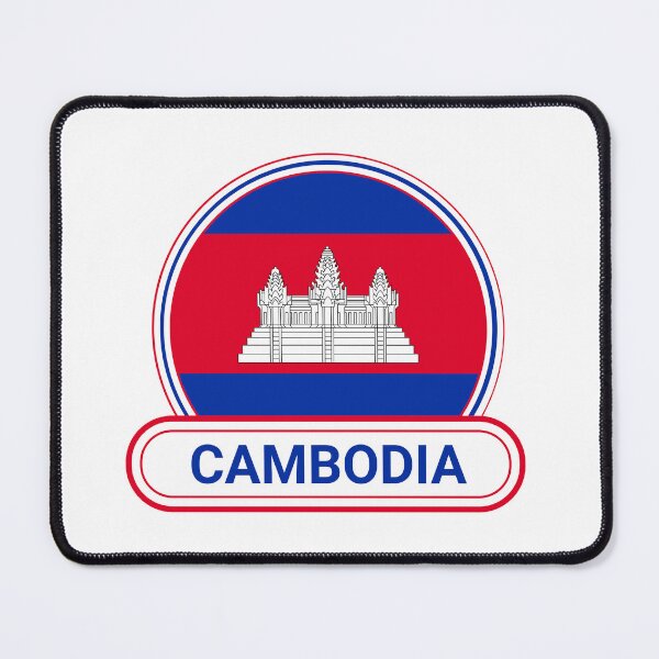 Item preview, Kingdom of Cambodia Country Badge - Cambodia Flag - Khmer flag - Angkor Wat designed and sold by chrisrivait.