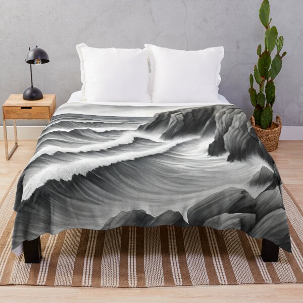 Item preview, Windswept Coastal Cliffside Vista - Charcoal and Pastels Art designed and sold by colorvisionart.