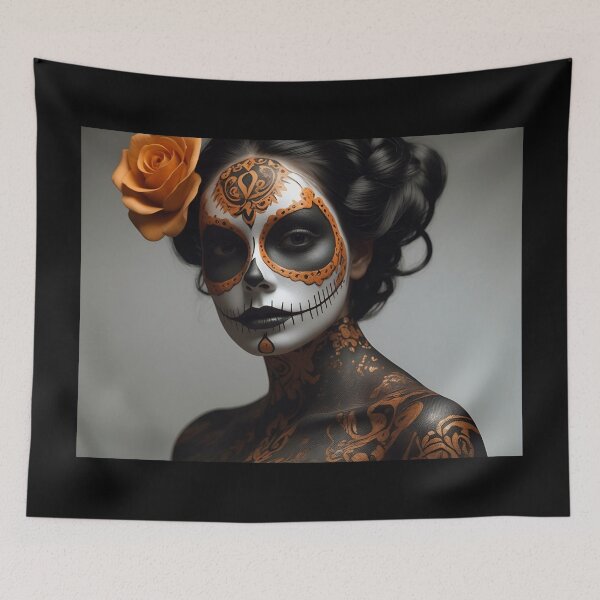 Item preview, Elegant gorgeous La Calavera Catrina, Lady of the afterlife, the Elegant Skull designed and sold by Fantasymachine.
