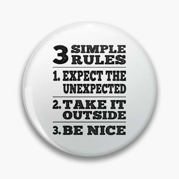 Item preview, 3 Simple Rules Funny Road House Movie Bar Sign Retro Typography  designed and sold by Bad Kitty Designz.