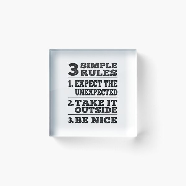 Item preview, 3 Simple Rules Funny Road House Movie Bar Sign Retro Typography  designed and sold by Bad Kitty Designz.