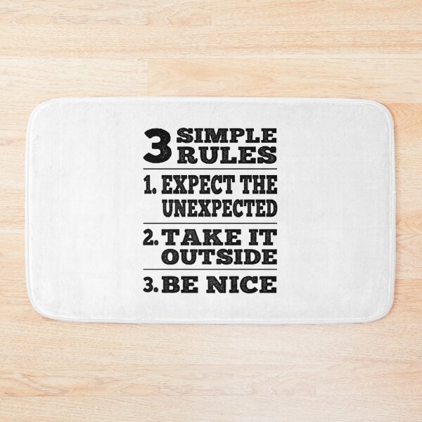 Item preview, 3 Simple Rules Funny Road House Movie Bar Sign Retro Typography  designed and sold by Bad Kitty Designz.