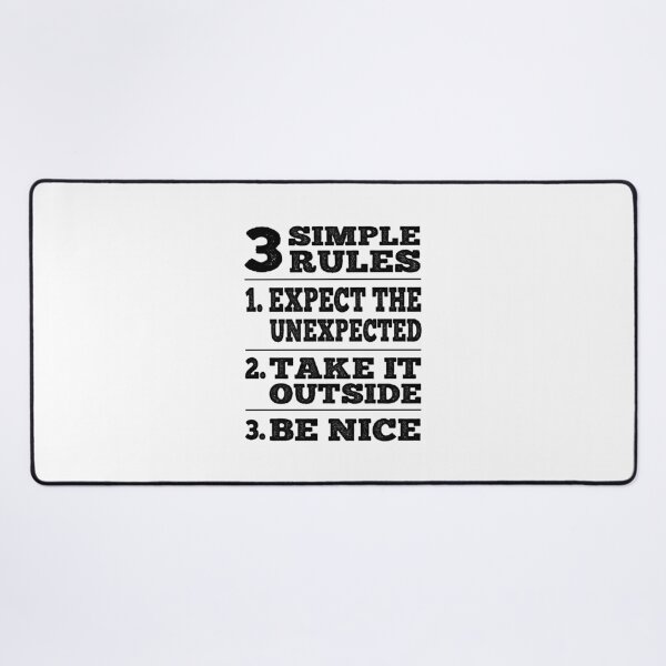 Item preview, 3 Simple Rules Funny Road House Movie Bar Sign Retro Typography  designed and sold by Bad Kitty Designz.