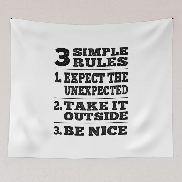 Item preview, 3 Simple Rules Funny Road House Movie Bar Sign Retro Typography  designed and sold by Bad Kitty Designz.