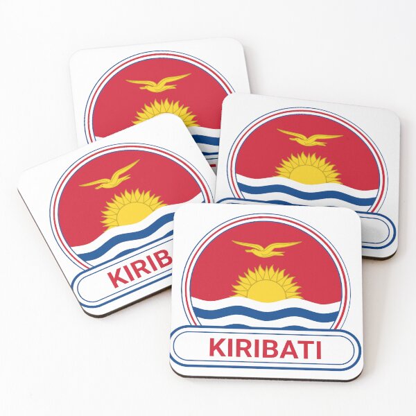 Item preview, Kiribati Country Badge - Kiribati Flag - Frigatebird Sun Rise designed and sold by chrisrivait.