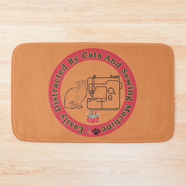 Item preview, Easily Distracted By Cats And Sewing Machine designed and sold by Wiss2Arts.