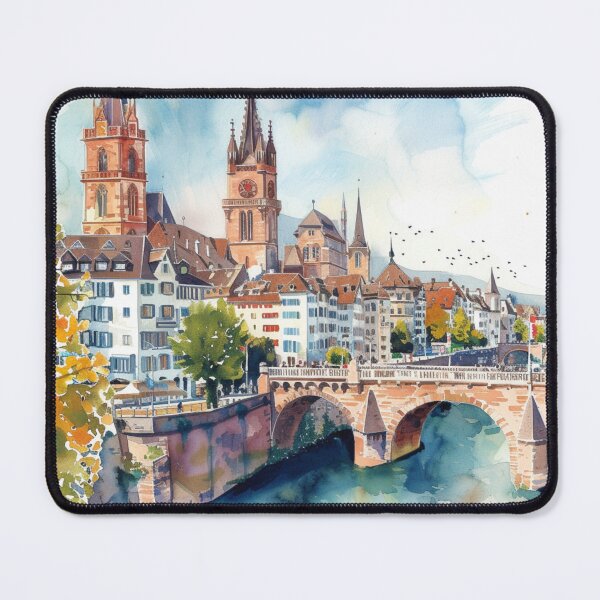 Item preview, Watercolor Design of Basel - Switzerland  designed and sold by Sketch-Shack.
