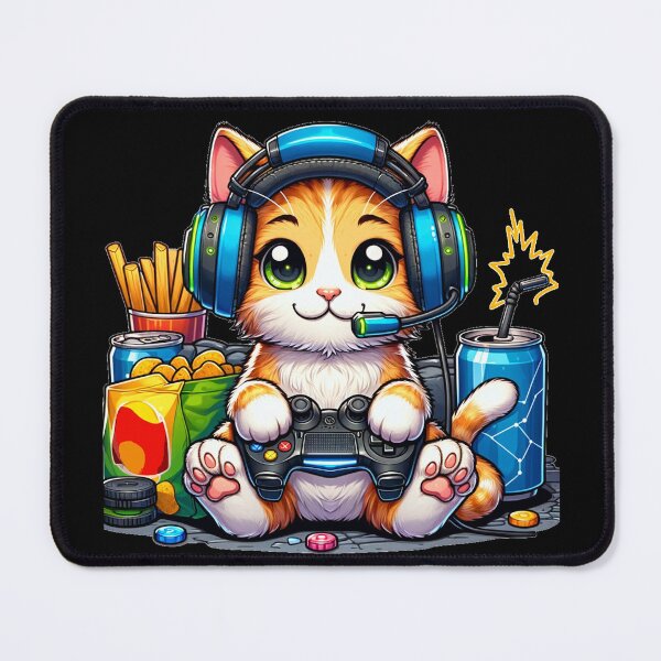 Item preview, Gamer Cat in Intense Gaming Session designed and sold by lAnJefurtifeu.