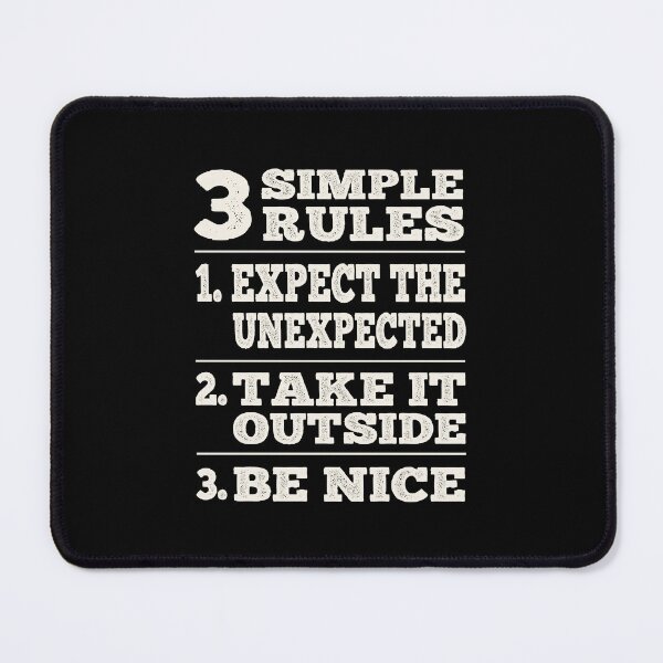 Item preview, Funny Road House Movie Bar Sign 3 Simple Rules Retro Typography  designed and sold by Bad Kitty Designz.