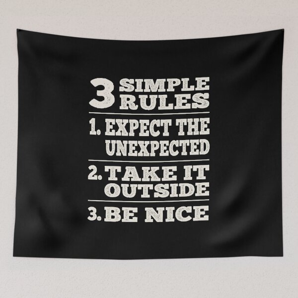 Item preview, Funny Road House Movie Bar Sign 3 Simple Rules Retro Typography  designed and sold by Bad Kitty Designz.