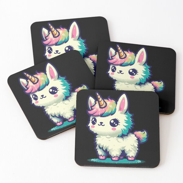 Item preview, Kawaii rainbow llamacorn unicorn llama designed and sold by TomFrontierArt.
