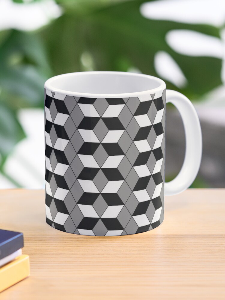 3D Effect Geometric Pattern - Cubes Optical Illusion Essential T