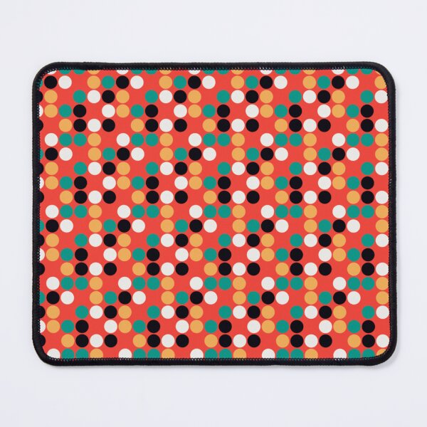 Item preview, Retro Polka Dot Pattern Red Teal Gold Black White designed and sold by missdebi27.