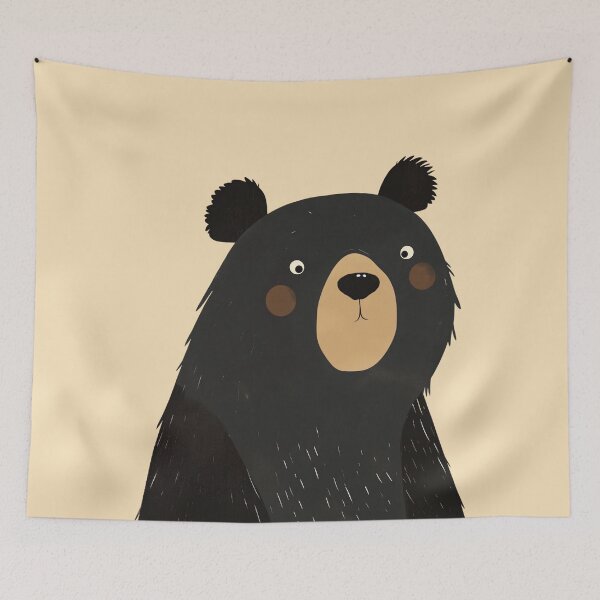 Item preview, Black Bear Children Illustration designed and sold by EnchantArtCo.