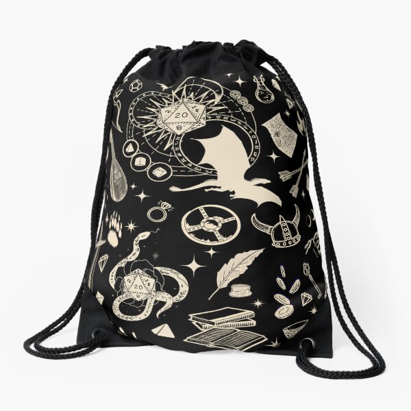Item preview, DND RPG pattern seamless: dungeons and dragons doodles, d20, medieval sword, axe, loot, for d&d roleplaying adventurers designed and sold by DungeonAtelier.