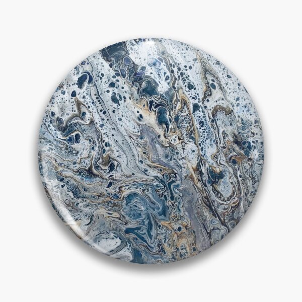 Item preview, Vivid Cool Marbled Golden Fluid Pour designed and sold by v-art9.