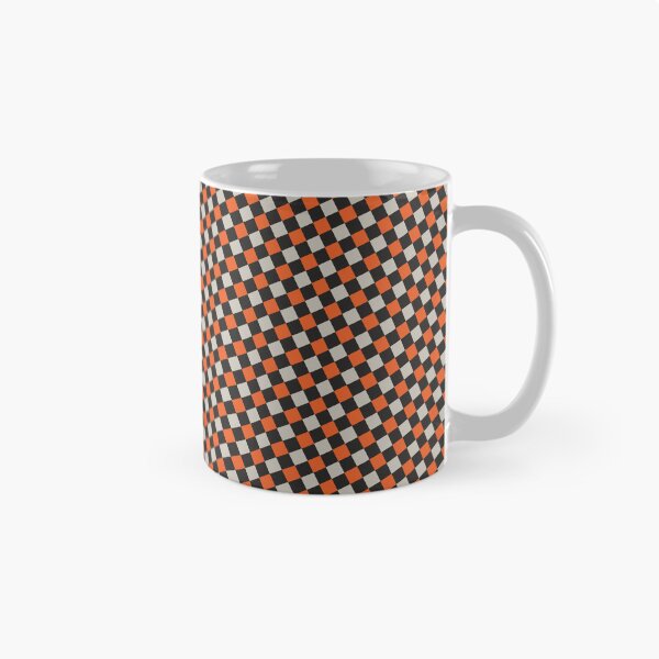 Item preview, Black & Orange Checkerboard Repeating Seamless Continuous Pattern Design designed and sold by Alchemy-A-La-G.