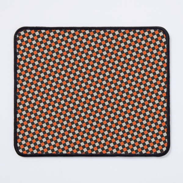 Item preview, Black & Orange Checkerboard Repeating Seamless Continuous Pattern Design designed and sold by Alchemy-A-La-G.