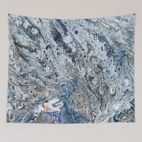Item preview, Vivid Cool Marbled Golden Fluid Pour designed and sold by v-art9.