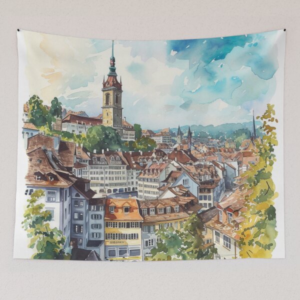 Item preview, Watercolor Design of Bern - Switzerland  designed and sold by Sketch-Shack.