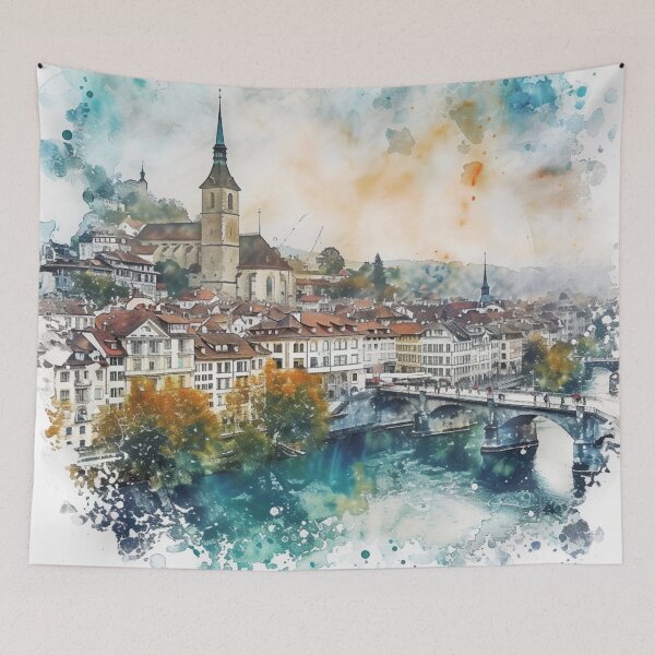 Item preview, Watercolor Design of Bern - Switzerland  designed and sold by Sketch-Shack.