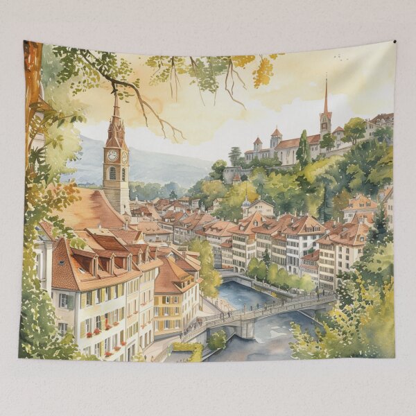 Item preview, Watercolor Design of Bern - Switzerland  designed and sold by Sketch-Shack.