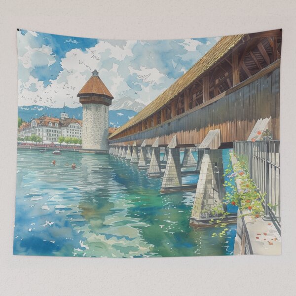 Item preview, Watercolor Design of Lucerne - Switzerland  designed and sold by Sketch-Shack.