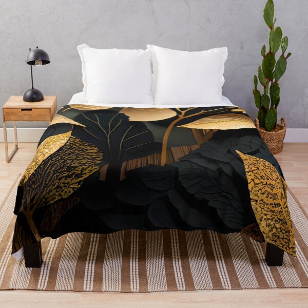 Item preview, Leaf, Leaves, Forest, Foliage, Nature, Tree, Plants, Gold, Layered Paper, Paper Cut, Black designed and sold by Golden-Feathers.