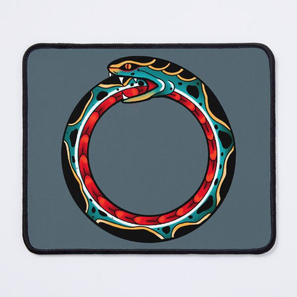Item preview, Ouroboros oldschool tattoo style designed and sold by Clara Memmoli.