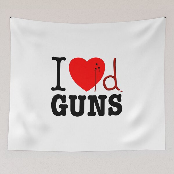 Item preview, I loved guns! Weapons satire. Bullet hole with blood designed and sold by peter2art.
