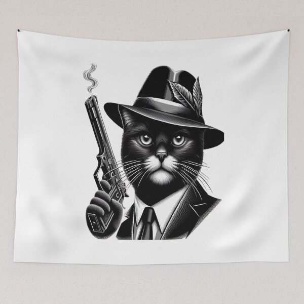 Item preview, Black Cat Criminal Gangster designed and sold by GLORY-LIFE.