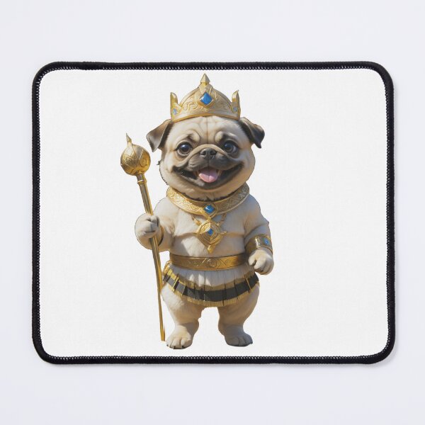 Item preview, His Royal Highness Aztec king Pug dog designed and sold by GiwuArt777.