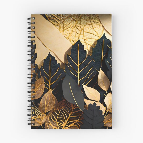 Item preview, Leaf, Leaves, Forest, Foliage, Nature, Tree, Plants, Gold, Layered Paper, Paper Cut, Black designed and sold by Golden-Feathers.