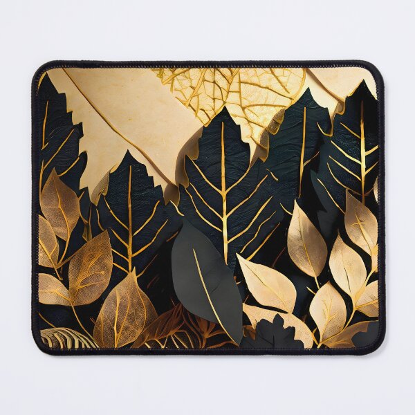 Item preview, Leaf, Leaves, Forest, Foliage, Nature, Tree, Plants, Gold, Layered Paper, Paper Cut, Black designed and sold by Golden-Feathers.