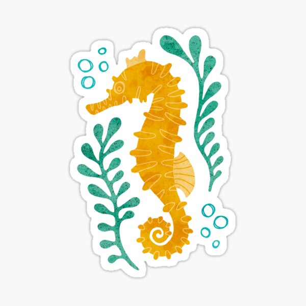 Whimsical Seahorse - Vivid Aquatic Sticker