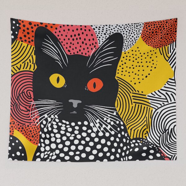 Item preview, Playful Polka Dot Cat designed and sold by EnchantArtCo.