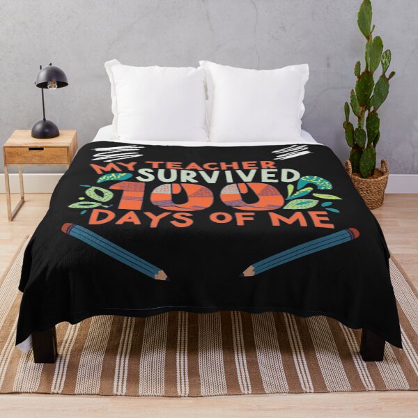 Item preview, My Teacher Survived 100 Days Of Me Orange letters designed and sold by Pawel Oska.
