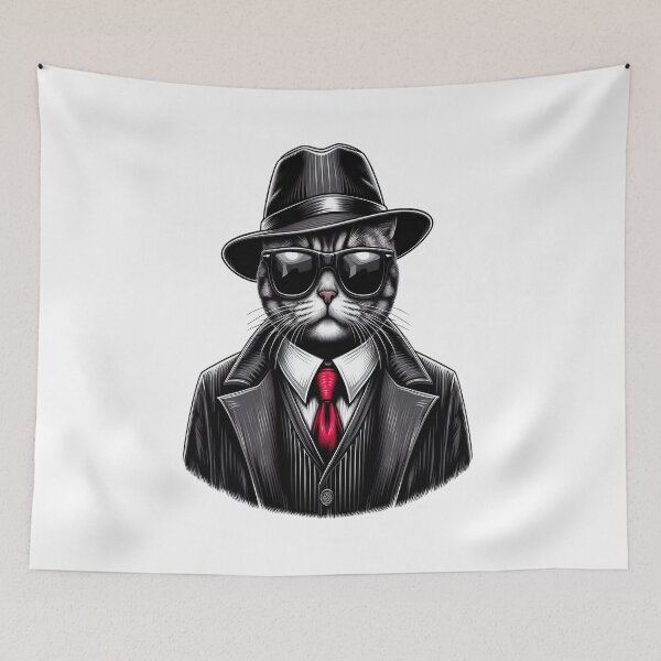 Item preview, Black Cat Criminal Gangster designed and sold by GLORY-LIFE.