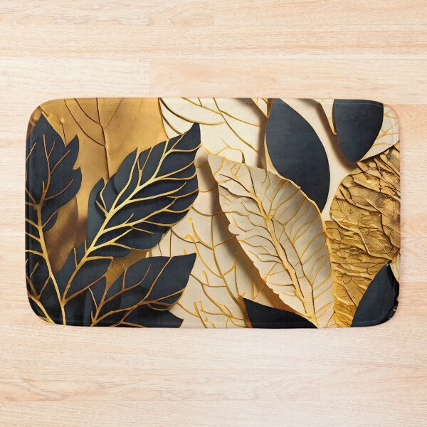 Item preview, Leaf, Leaves, Forest, Foliage, Nature, Tree, Plants, Gold, Layered Paper, Paper Cut, Black, White designed and sold by Golden-Feathers.