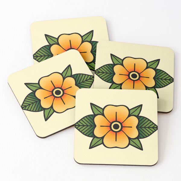 Item preview, Oldschool tattoo style flower designed and sold by Clara  Memmoli.