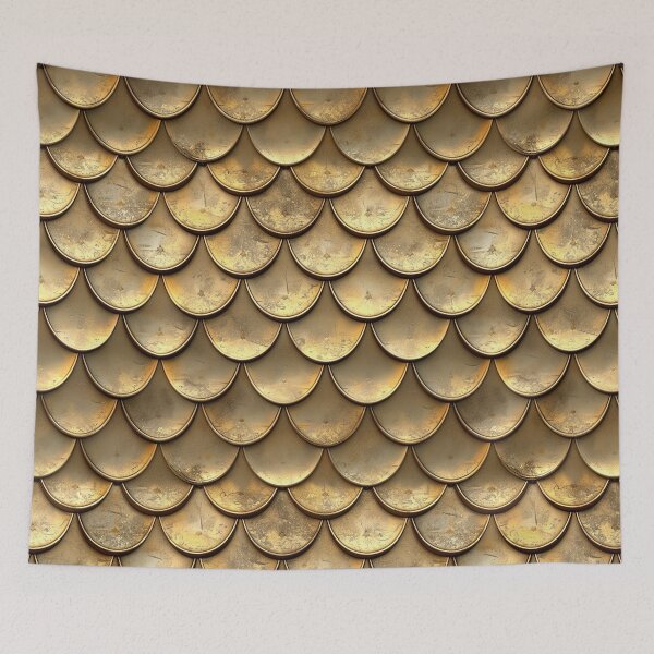 Item preview, Gold and Brass Scale Armor Pattern designed and sold by Reichcorp.