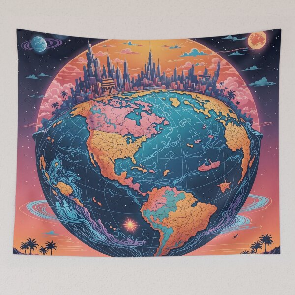 Item preview, The Forgotten World Atlas: Cosmic Metropolis Celestial Wonder designed and sold by MindfulVisionz.